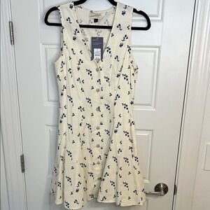 Universal Thread Cream and Blue Floral Mini Dress